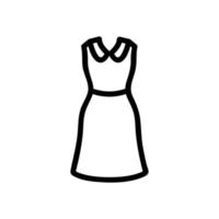 Beautiful icon vector dress. Isolated contour symbol illustration