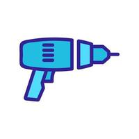 screwdriver type drill for screws icon vector outline illustration