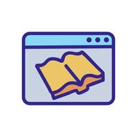 read online icon vector outline illustration