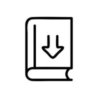 download book icon vector outline illustration