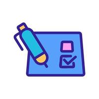 filling out the questionnaire icon vector. Isolated contour symbol illustration