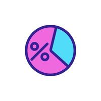 percentage of the trade icon vector. Isolated contour symbol illustration vector