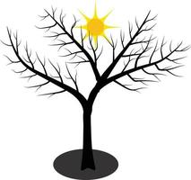 Dry tree icon image vector