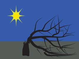 broken tree icon image vector