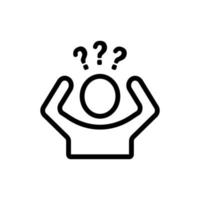 doubts and thoughts of the icon vector. Isolated contour symbol illustration vector