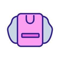 backpack with pocket icon vector outline illustration