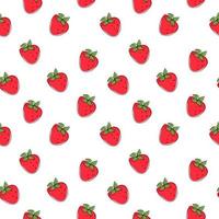 Vector, pattern, red strawberry, flat image. vector