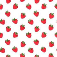 Vector, pattern, red strawberry, flat image. vector