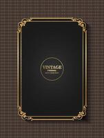 rectangular gold frame decoration vintage calligraphy border frame luxury elegant design vector