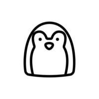 penguin toy icon vector outline illustration