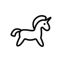 horse toy icon vector outline illustration