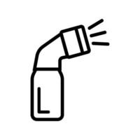 medicamento para el vector de iconos de asma. ilustración de símbolo de contorno aislado