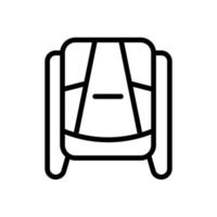 rectangular geometric backpack icon vector outline illustration