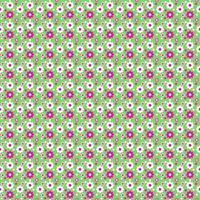 White and purple flower seamless pattern on green background.eps vector