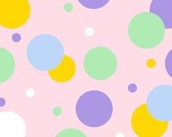 Pastel color background concept. Many rounds on pink background vector