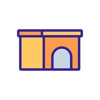 square shaped doghouse icon vector outline illustration