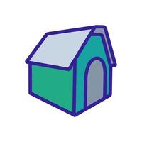 comfortable soft dog house with roof icon vector outline illustration