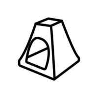 soft doghouse in form of tower icon vector outline illustration