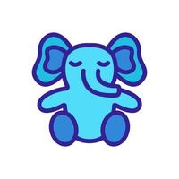 elephant toy icon vector outline illustration