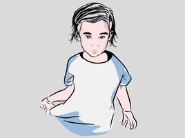 vector illustration of a girl being stylish in a flat style