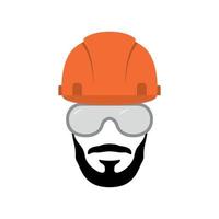 emblema del constructor de vectores. icono de industria, servicio o reparación. vector