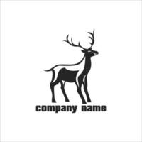 plantilla de logotipo de ciervo. signo y símbolo de animales salvajes. vector