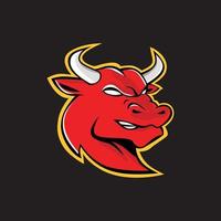plantilla de logotipo de toro. signo y símbolo de animales salvajes. vector