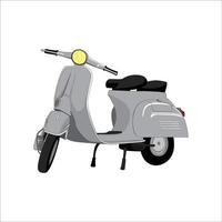 scooter vector illustration. vintage vehicle sign and symbol