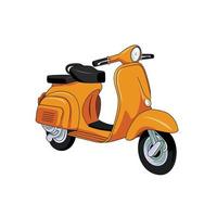 scooter vector illustration. vintage vehicle sign and symbol
