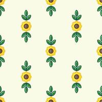 patrón sin costuras de flor de sol apto para fondo, textil y sitio web vector