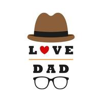 Happy Father's Day design on white background vector