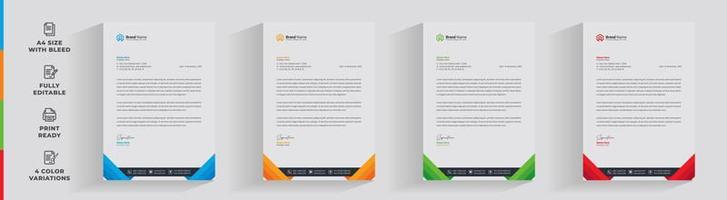 Letterhead corporate creative business company  minimal clean unique template design vector