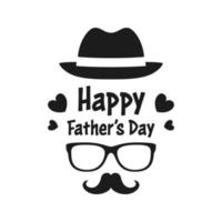 diseño del día del padre feliz sobre fondo blanco vector