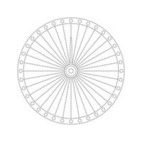 Fortune Wheel tracing worksheet for kids vector