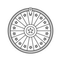 Coloring page with Fortune Wheel for kids vector