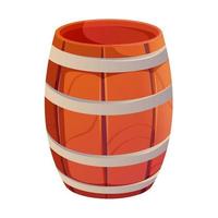 Cartoon illustration of wooden pirate barrels isolated on a white background vector