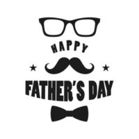 Happy Father's Day design on white background vector