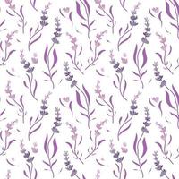 pattern floral witch flowers of lavender vector