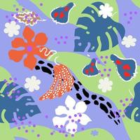 tropical seamless pattern vector