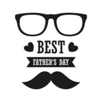 Happy Father's Day design on white background vector