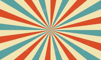 Retro circus background with rays or stripes in the center. Sunburst. vector