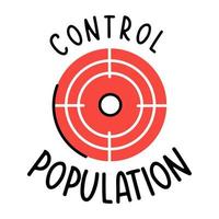 Trendy flat icon of control population vector