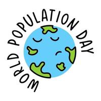 An icon of over population flat design vector