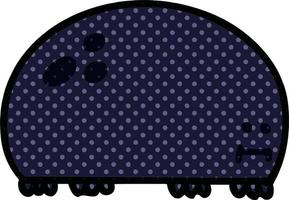 quirky comic book style cartoon beetle vector