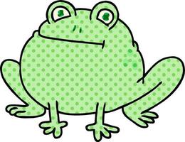 quirky comic book style cartoon frog vector