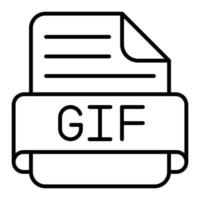 Gif Line Icon