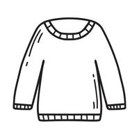 Doodle sweater. Vector illustration. Autumn clothes.