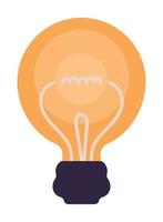 light bulb flat icon vector