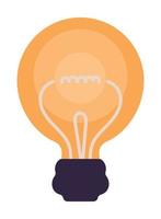 light bulb flat icon vector