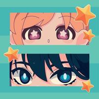 anime face girls vector